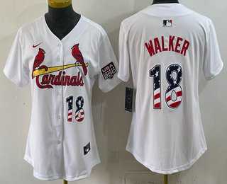 Women%27s St Louis Cardinals #18 Jordan Walker White USA 250 Fourth of July Stitched Jersey Dzhi->mlb womens jerseys->MLB Jersey