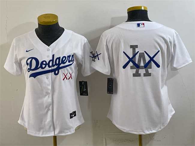 Youth Los Angeles Dodgers Team Big Logo White Vapor Premier Limited Stitched Jersey Dzhi->mlb youth jerseys->MLB Jersey