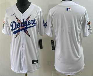 Youth Los Angeles Dodgers x One Piece Blank White Vapor Premier Limited Stitched Jersey->mlb youth jerseys->MLB Jersey