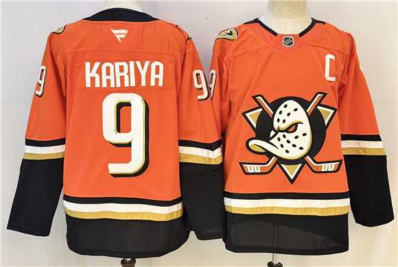 Men%27s Anaheim Ducks #9 Paul Kariya Orange 2026 With C Patch Home Stitched Hockey Jersey->mlb youth jerseys->MLB Jersey