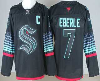 Men%27s Seattle Kraken #7 Jordan Eberle Black Alternate Stitched Jersey->anaheim ducks->NHL Jersey