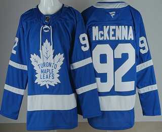 Men%27s Toronto Maple Leafs #92 Gavin McKenna Blue Stitched Jersey->toronto maple leafs->NHL Jersey