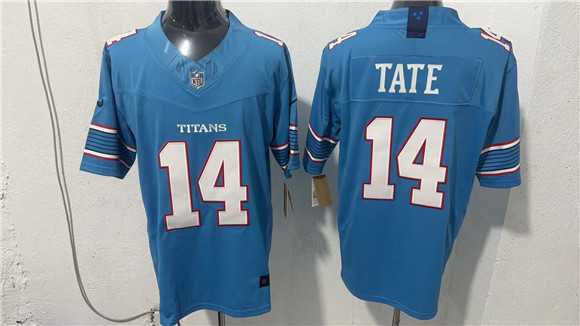 Mens Tennessee Titans #14 Carnell Tate Light Blue 2026 F.U.S.E. Vapor Limited Stitched Jersey->tennessee titans->NFL Jersey