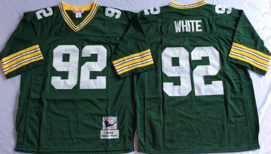 Mens Green Bay Packers #92 Reggie Green Throwback Stitched Football Jersey->green bay packers->NFL Jersey