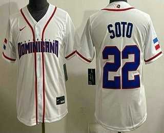 Womens Dominican #22 Juan Soto White 2026 World Classic Cool Base Jersey->2026 world baseball classic->MLB Jersey