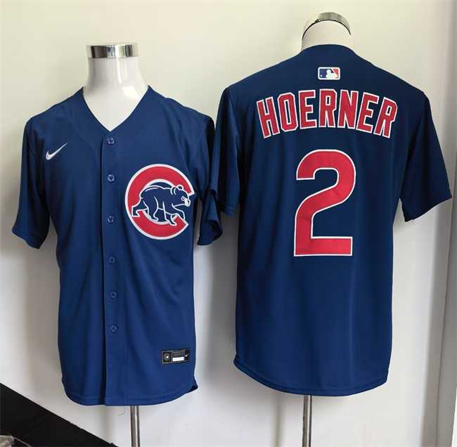 Men%27s Chicago Cubs #2 Nico Hoerner Blue 2026 Limited Stitched Jersey->mlb womens jerseys->MLB Jersey