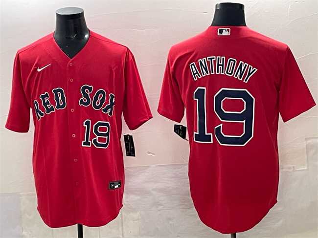 Men%27s Boston Red Sox #19 Roman Anthony Red Cool Base Stitched Jersey->chicago white sox->MLB Jersey
