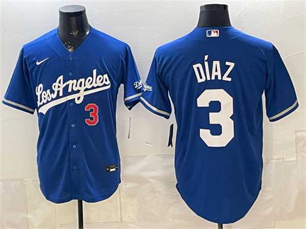 Men%27s Los Angeles Dodgers #3 Edwin Diaz Royal Alternate Stadium Stitched Jersey->detroit tigers->MLB Jersey
