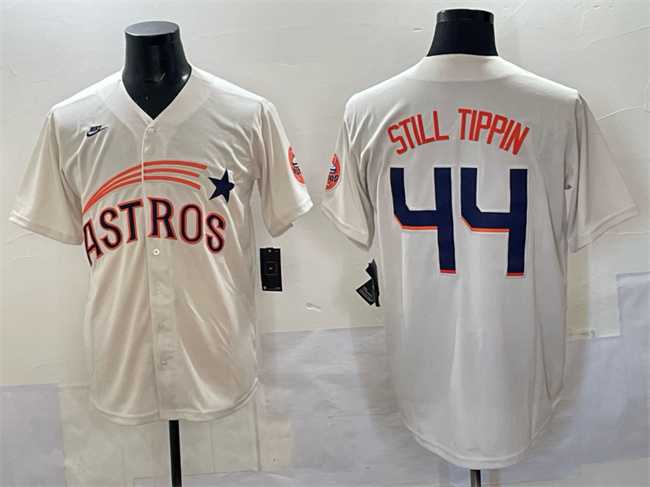Men%27s Houston Astros #44 Still Tippin Cream Throwback Cooperstown Collection Limited Stitched Jersey->los angeles dodgers->MLB Jersey