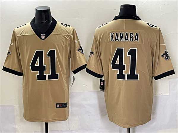 Men%27s New Orleans Saints #41 Alvin Kamara Gold Alternate Vapor Limited Stitched Jersey->new england patriots->NFL Jersey