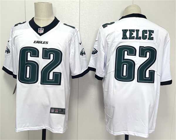 Men%27s Philadelphia Eagles #62 Jason Kelce White 2024 New Vapor Untouchable Limited Stitched Jersey->philadelphia eagles->NFL Jersey