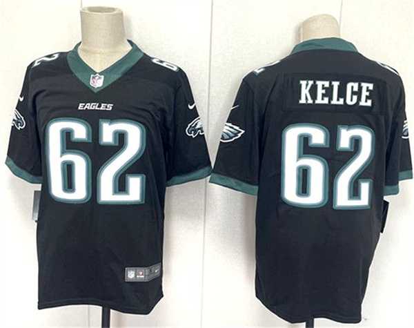 Men%27s Philadelphia Eagles #62 Jason Kelce Black 2024 New Vapor Untouchable Limited Stitched Jersey->philadelphia eagles->NFL Jersey