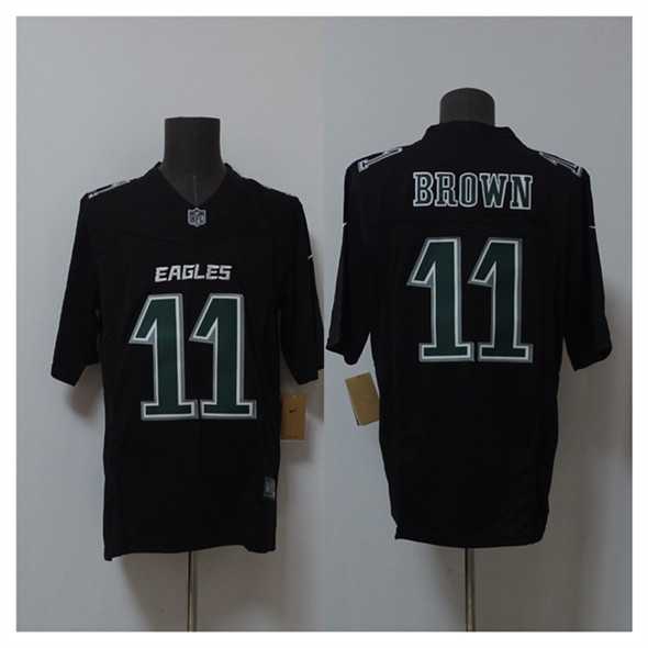 Men%27s Philadelphia Eagles #11 A.J. Brown Black 2024 F.U.S.E. Vapor Untouchable Limited Stitched Jersey->philadelphia eagles->NFL Jersey