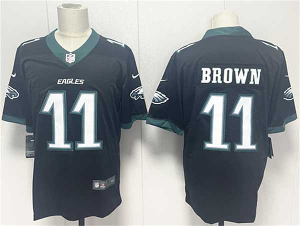 Men%27s Philadelphia Eagles #11 A.J. Brown Black 2024 New Vapor Untouchable Limited Stitched Jersey->philadelphia eagles->NFL Jersey