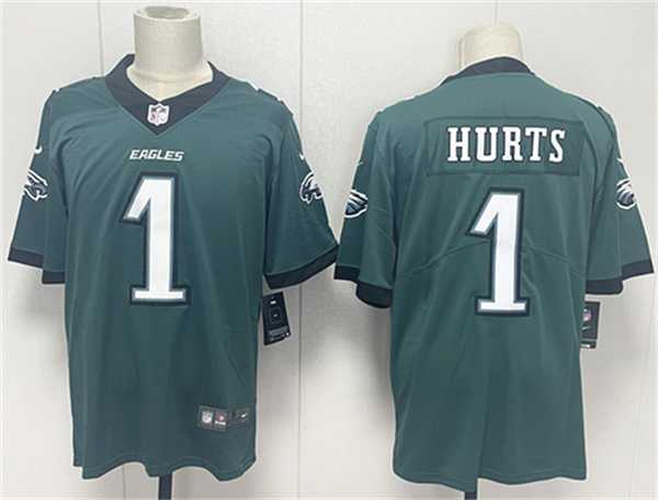 Men%27s Philadelphia Eagles #1 Jalen Hurts Green 2024 New Vapor Untouchable Limited Stitched Jersey->philadelphia eagles->NFL Jersey
