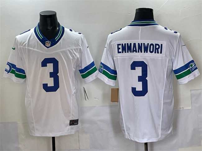 Men%27s Seattle Seahawks #3 Nick Emmanwori White F.U.S.E. Throwback Vapor Limited Stitched Jersey->philadelphia eagles->NFL Jersey
