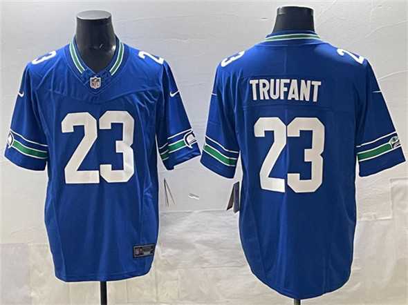 Men%27s Seattle Seahawks #23 Marcus Trufant Royal 2024 F.U.S.E. Throwback Vapor Limited Stitched Jersey->seattle seahawks->NFL Jersey