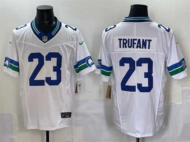 Men%27s Seattle Seahawks #23 Marcus Trufant White F.U.S.E. Throwback Vapor Limited Stitched Jersey->seattle seahawks->NFL Jersey