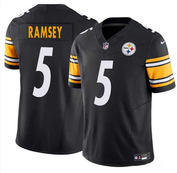 Youth Pittsburgh Steelers #5 Jalen Ramsey Black 2023 F.U.S.E. Vapor Untouchable Limited Stitched Jersey Dzhi->tampa bay buccaneers->NFL Jersey