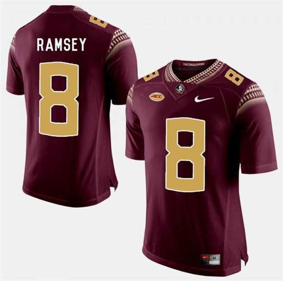 Mens Florida State Seminoles #8 Jalen Ramsey Garnet Stitched Football Jersey Dzhi->florida state seminoles->NCAA Jersey