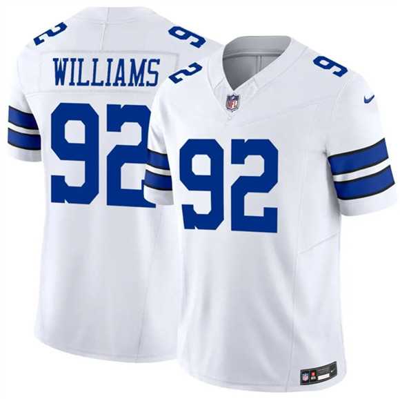 Men%27s Dallas Cowboys #92 Quinnen Williams White 2025 F.U.S.E Vapor Untouchable Limited Stitched Jersey Dzhi->denver broncos->NFL Jersey