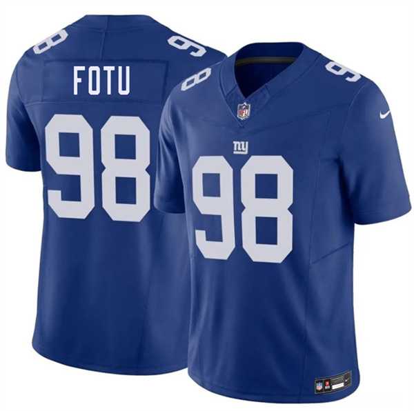 Mens New York Giants #98 Leki Fotu Blue 2026 F.U.S.E. Vapor Untouchable Limited Stitched Jersey->new york giants->NFL Jersey