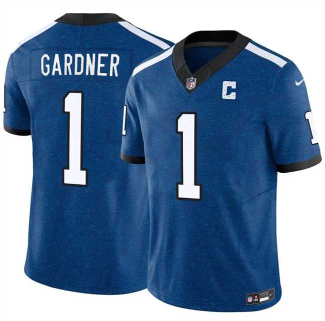 Men%27s Indianapolis Colts #1 Sauce Gardner Blue 2025 F.U.S.E. Throwback Vapor Limited Stitched Jersey Dzhi->indianapolis colts->NFL Jersey