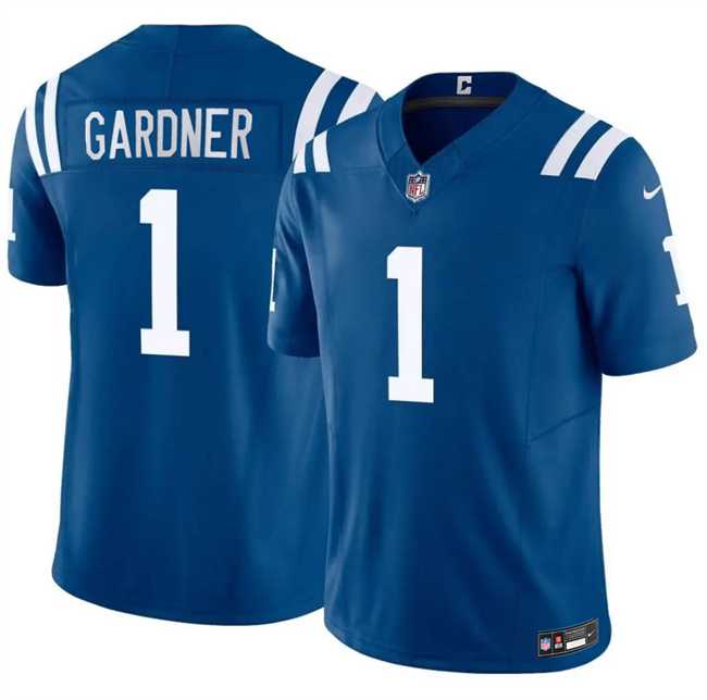 Men%27s Indianapolis Colts #1 Sauce Gardner Blue 2025 F.U.S.E. Vapor Limited Stitched Jersey Dzhi->indianapolis colts->NFL Jersey