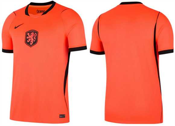 Mens Netherlands Custom Orange 2026 Home Soccer Jersey->->Custom Jersey