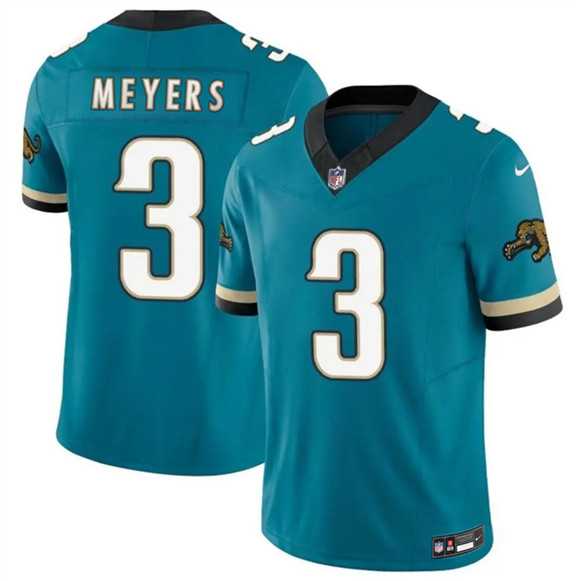 Men%27s Jacksonville Jaguars #3 Jokobi Meyers Teal 2025 F.U.S.E. Prowler Throwback Vapor Limited Stitched Jersey Dzhi->philadelphia eagles->NFL Jersey