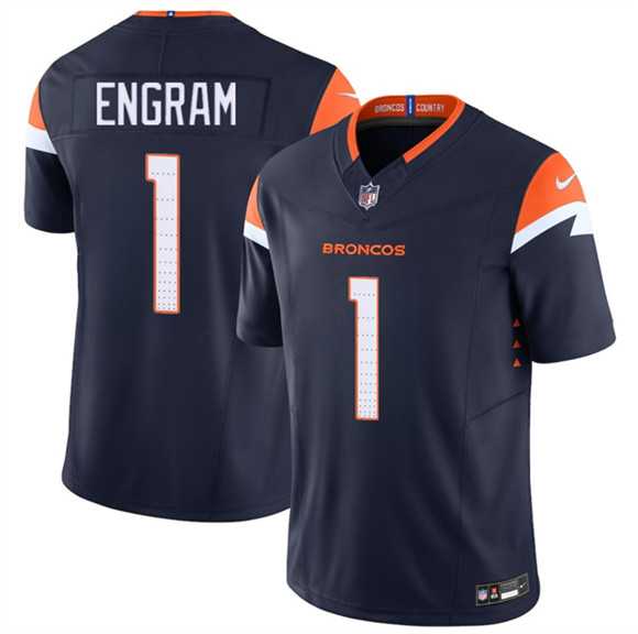Men%27s Denver Broncos #1 Evan Engram Navy F.U.S.E. Vapor Limited Stitched Jersey Dzhi->denver broncos->NFL Jersey