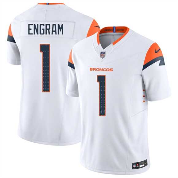 Men%27s Denver Broncos #1 Evan Engram White 2025 F.U.S.E. Vapor Limited Stitched Jersey Dzhi->denver broncos->NFL Jersey