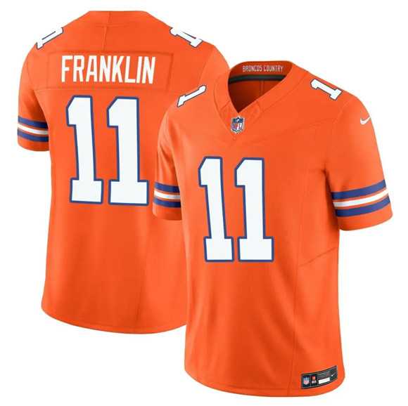 Men%27s Denver Broncos #11 Troy Franklin Orange F.U.S.E. Mile High Collection 1977 Throwback Vapor Limited Stitched Jersey Dzhi->denver broncos->NFL Jersey