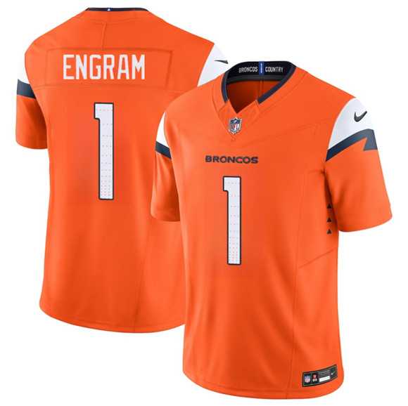Men%27s Denver Broncos #1 Evan Engram Orange 2025 F.U.S.E. Vapor Limited Stitched Jersey Dzhi->denver broncos->NFL Jersey
