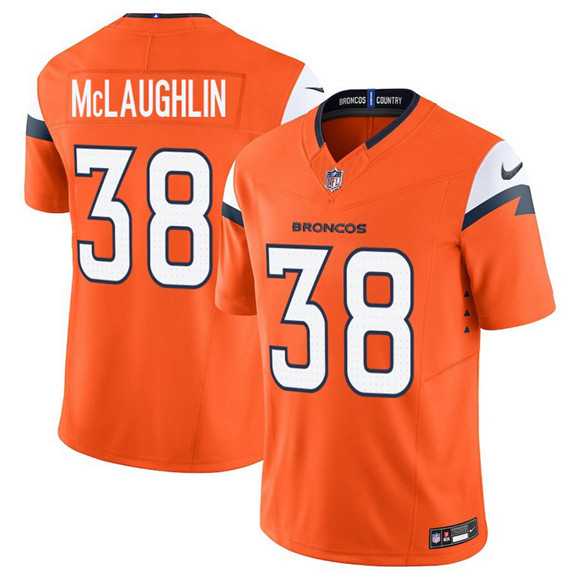 Men%27s Denver Broncos #38 Jaleel McLaughlin Orange 2025 F.U.S.E. Vapor Limited Stitched Jersey Dzhi->denver broncos->NFL Jersey