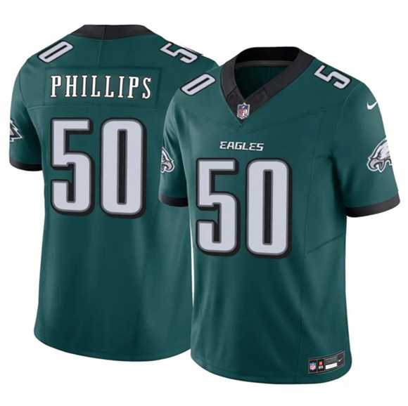 Men%27s Philadelphia Eagles #50 Jaelan Phillips Green 2025 F.U.S.E. Vapor Untouchable Limited Stitched Jersey Dzhi->philadelphia eagles->NFL Jersey