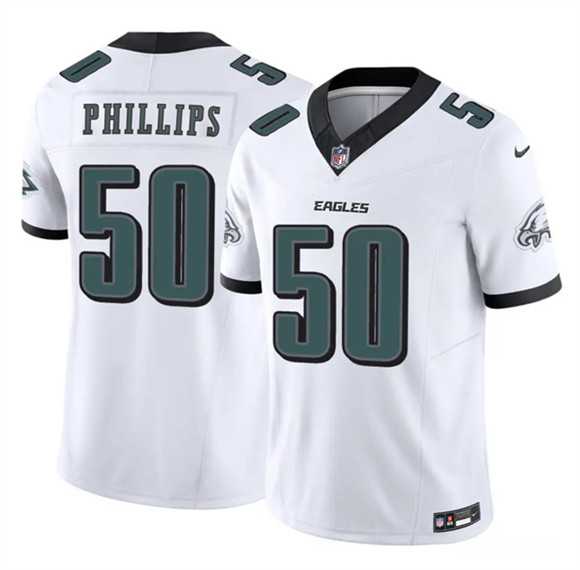 Men%27s Philadelphia Eagles #50 Jaelan Phillips White 2025 F.U.S.E. Vapor Untouchable Limited Stitched Jersey Dzhi->seattle seahawks->NFL Jersey