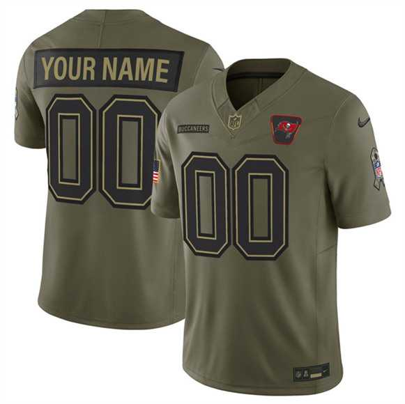Men%27s Tampa Bay Buccaneers Active Player Custom Olive 2025 F.U.S.E. Salute to Service Limited Stitched Jersey->customized nfl jersey->Custom Jersey