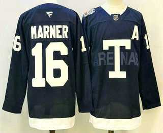 Men%27s Toronto Maple Leafs #16 Mitch Marner Navy Heritage Classic Stitched Authentic Jersey->toronto maple leafs->NHL Jersey