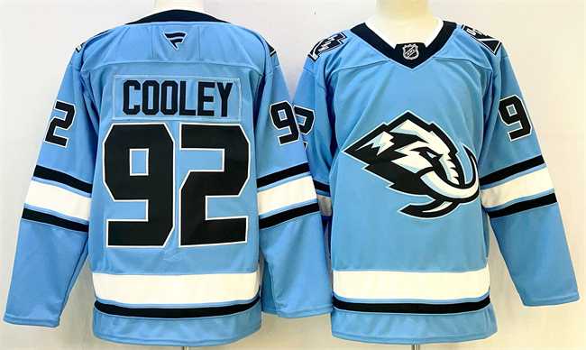 Mens Utah Mammoth #92 Logan Cooley Blue Stitched Jersey->utah mammoth->NHL Jersey