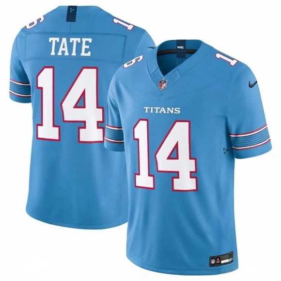 Mens Tennessee Titans #14 Carnell Tate Light Blue 2026 F.U.S.E. Vapor Limited Stitched Jersey Dzhi->tennessee titans->NFL Jersey