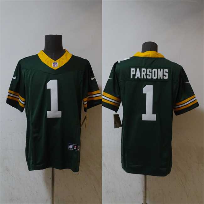 Men%27s Green Bay Packers #1 Micah Parsons Green Vapor 2025 F.U.S.E. Limited Stitched Jersey->utah mammoth->NHL Jersey