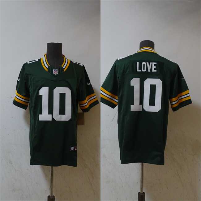 Men%27s Green Bay Packers #10 Jordan Love Green Vapor 2024 F.U.S.E. Limited Stitched Jersey->green bay packers->NFL Jersey