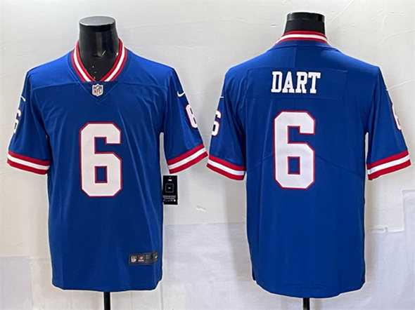 Men%27s New York Giants #6 Jaxson Dart Royal 2025 Draft Vapor Untouchable Classic Retired Player Stitched Jersey->indianapolis colts->NFL Jersey