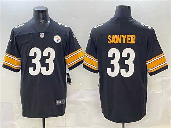 Men%27s Pittsburgh Steelers #33 Jack Sawyer Black 2025 Vapor Limited Stitched Jersey->pittsburgh steelers->NFL Jersey