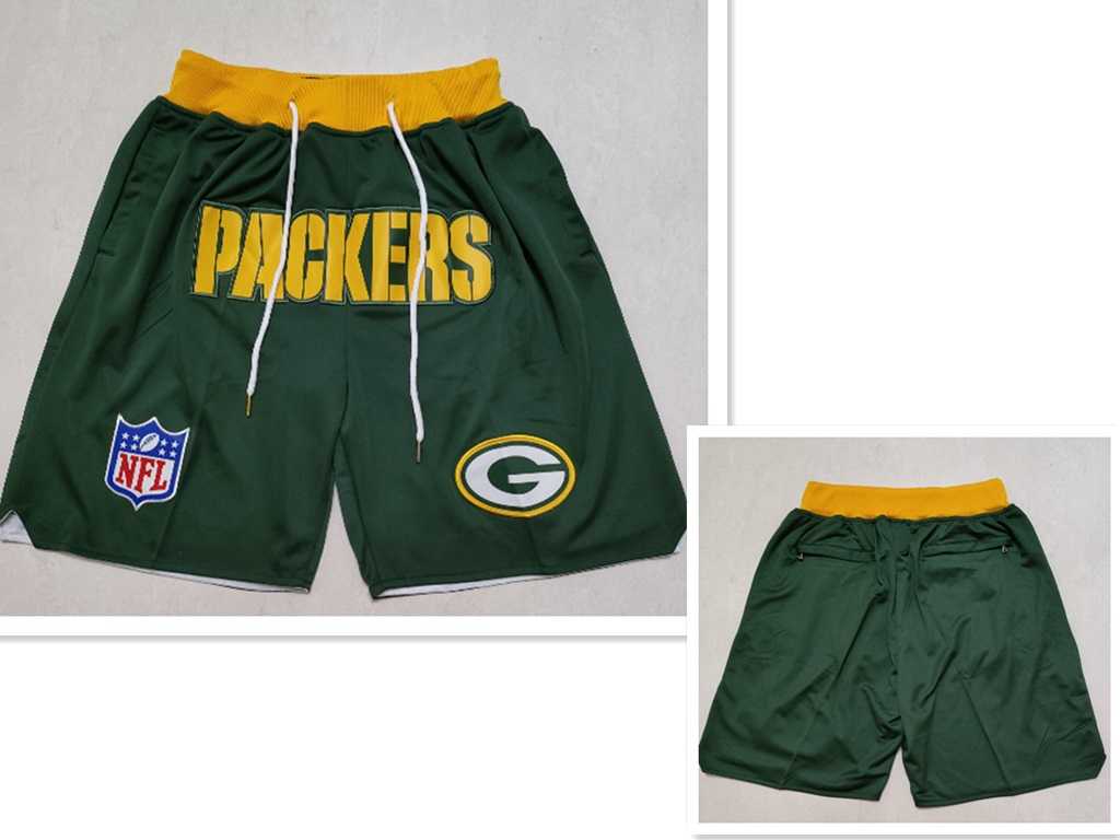 Mens Green Bay Packers Green Just Don Swingman Shorts (Run Small)->green bay packers->NFL Jersey