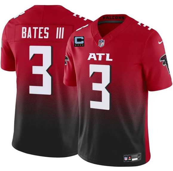 Men%27s Atlanta Falcons #3 Jesse Bates III Red Black 2025 F.U.S.E With 4-Star C Patch Vapor Untouchable Limited Stitched Jersey Dzhi->arizona cardinals->NFL Jersey