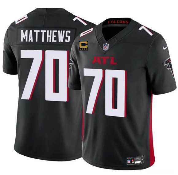 Men%27s Atlanta Falcons #70 Jake Matthews Black 2025 F.U.S.E With 4-Star C Patch Vapor Untouchable Limited Stitched Jersey Dzhi->atlanta falcons->NFL Jersey