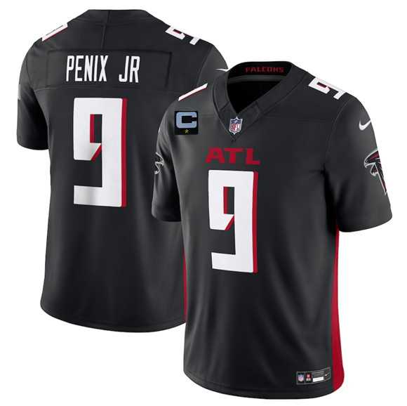 Men%27s Atlanta Falcons #9 Michael Penix Jr Black 2025 F.U.S.E. With 1-Star C Patch Vapor Untouchable Limited Stitched Jersey Dzhi->atlanta falcons->NFL Jersey