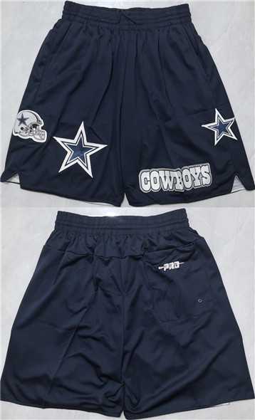 Mens Dallas Cowboys Navy Shorts (Run Small)->nfl just don shorts->NFL Jersey